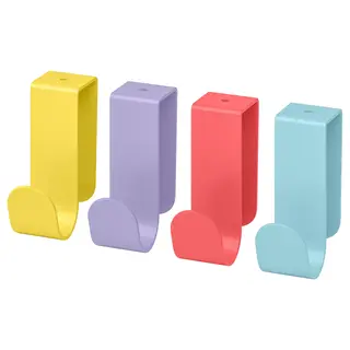 LÄTTHET hook and clip, multicolour, Width 50 x Depth 18 x Height 47 mm