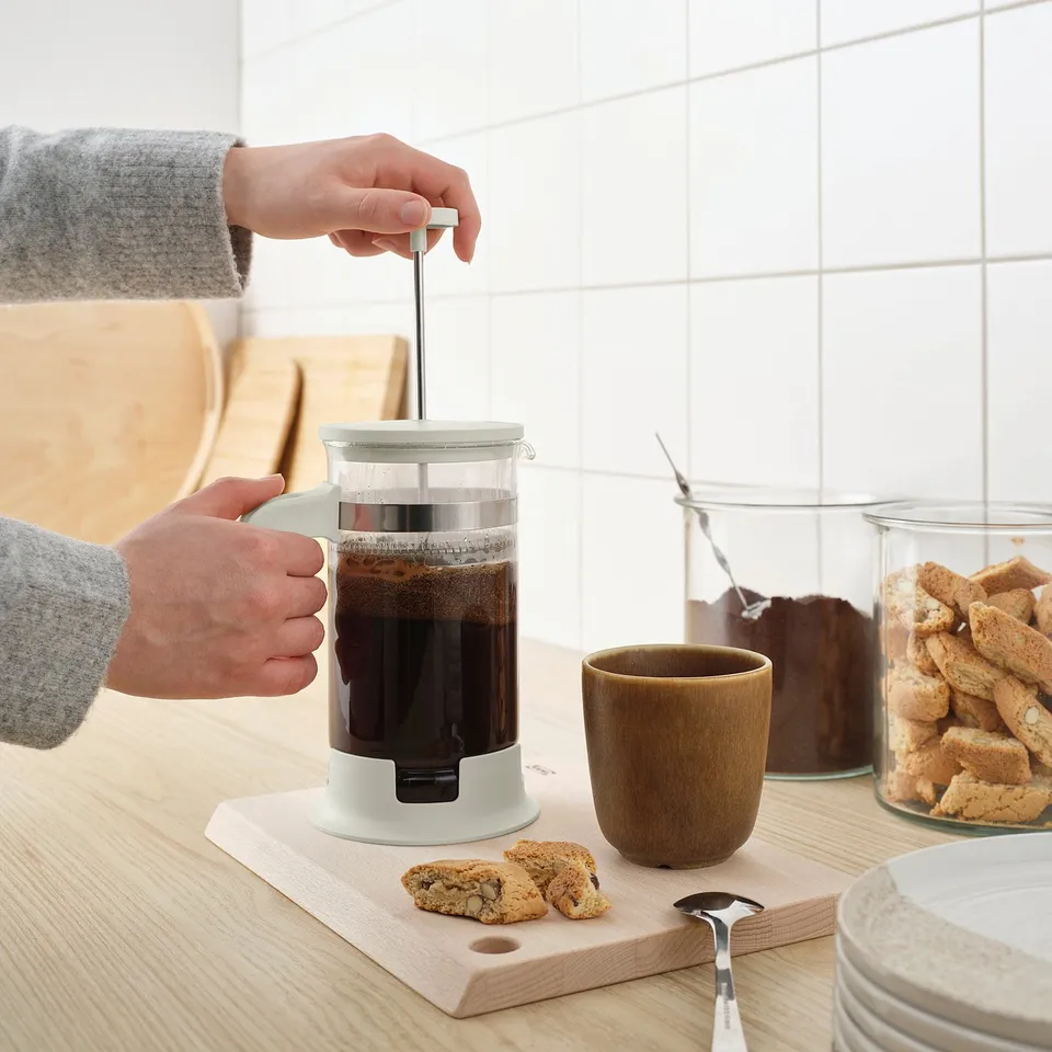 Using UPPHETTA maker for coffee/tea with biscotti.