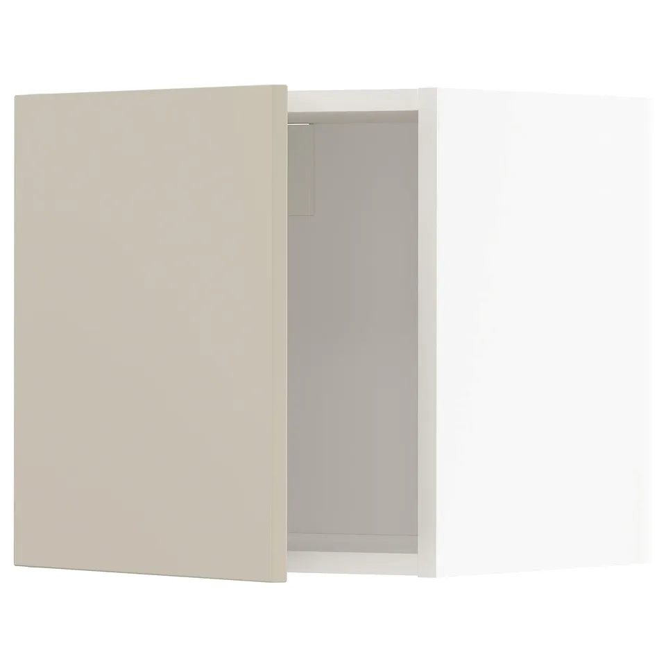 Beige METOD kitchen cabinet, fiberboard & acrylic, rectangular, knightsbridge.