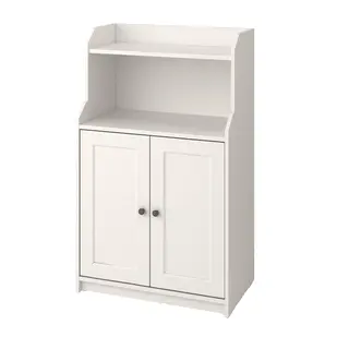 HAUGA cabinet with 2 doors, white, 70x116 cm
