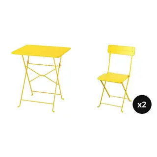 SUNDSÖ set: gateleg table + folding chair x2