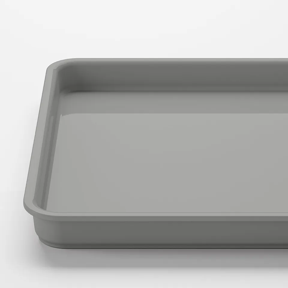 KUGGIS Lid, light grey, 13x18 cm