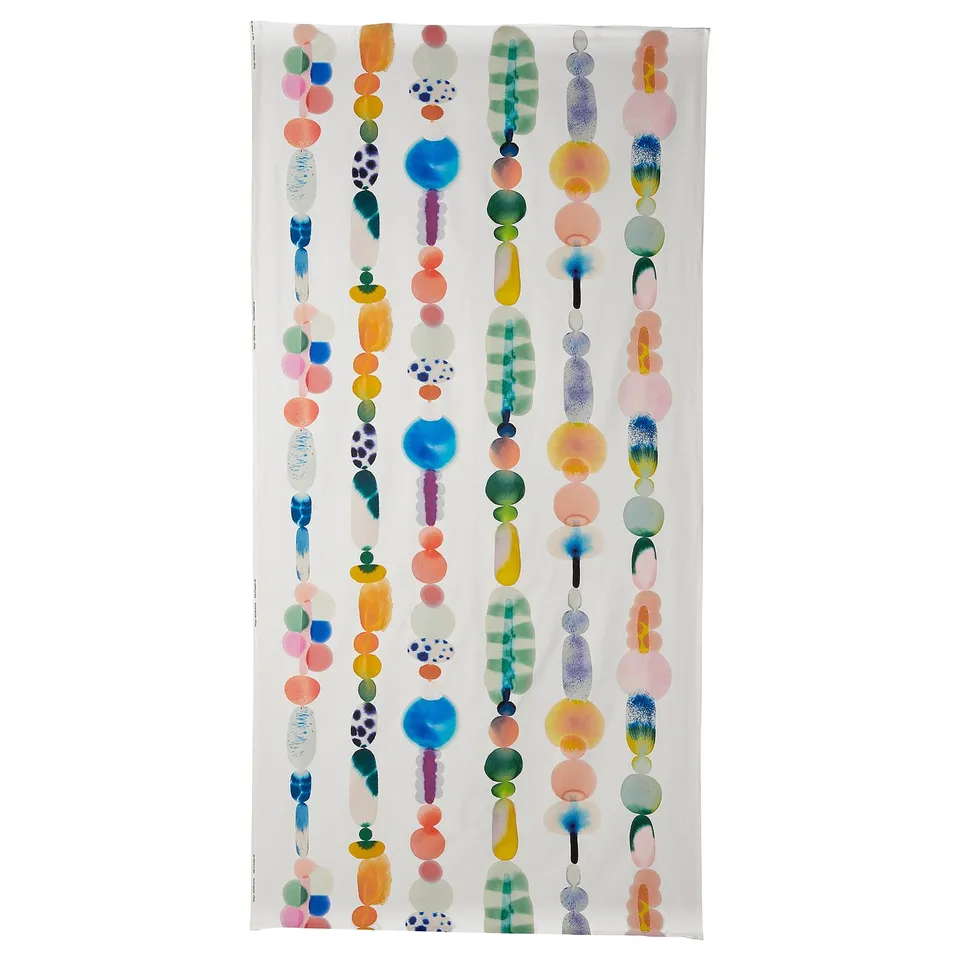 IKEA PS 2026 Pre-cut fabric, white/multicolour small pattern, 150x300 cm