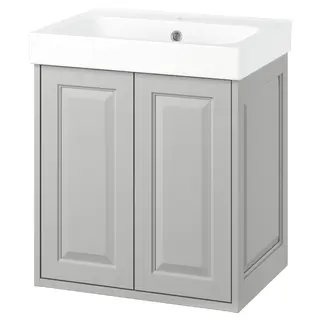 TÄNNFORSEN / ORRSJÖN wash-stnd w drs/deep wash-basin, light grey, Width 62.4 x Depth 49.4 x Height 72.0 cm