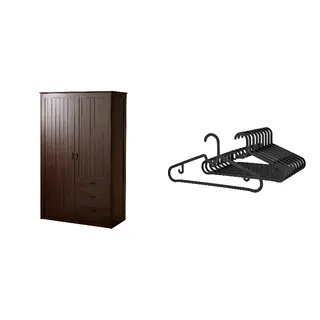 MUSKEN/SPRUTTIG set: wardrobe with 2 doors+3 drawers + hanger