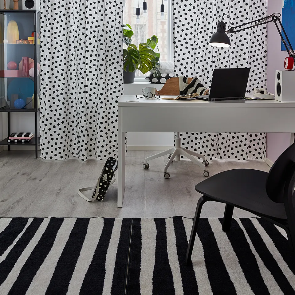 MICKE Desk, white, 142x50 cm