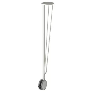 KRILLE leg with castor, white, 70 cm