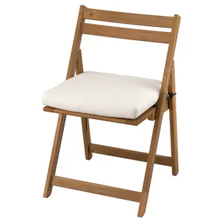 NÄMMARÖ chair, outdoor folding/light brown stained Frösön/Duvholmen beige, Width 49 x Depth 50 x Height 81 cm