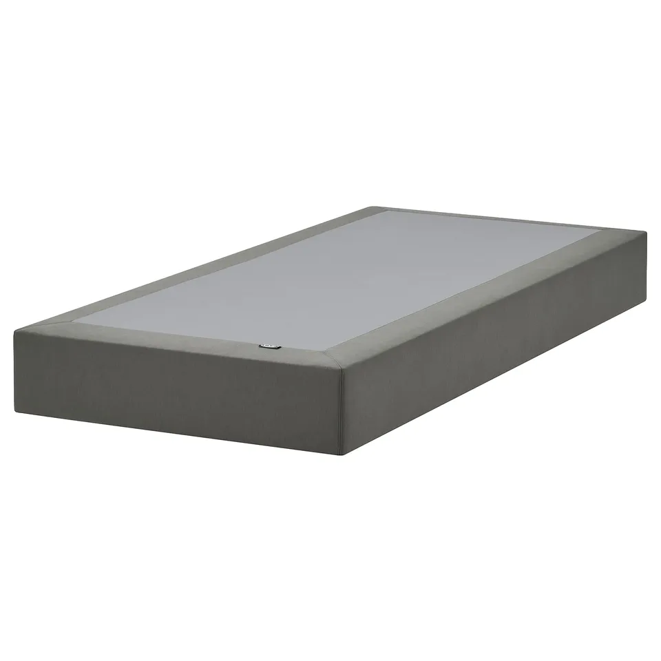 Grey LYNGÖR mattress cover, rectangular, zippered, recycled materials.