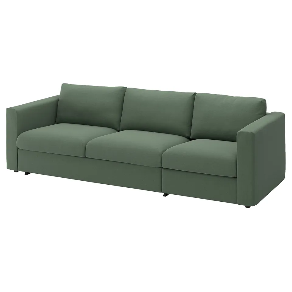 VIMLE 3-seat sofa-bed, Knäbäck grey-green