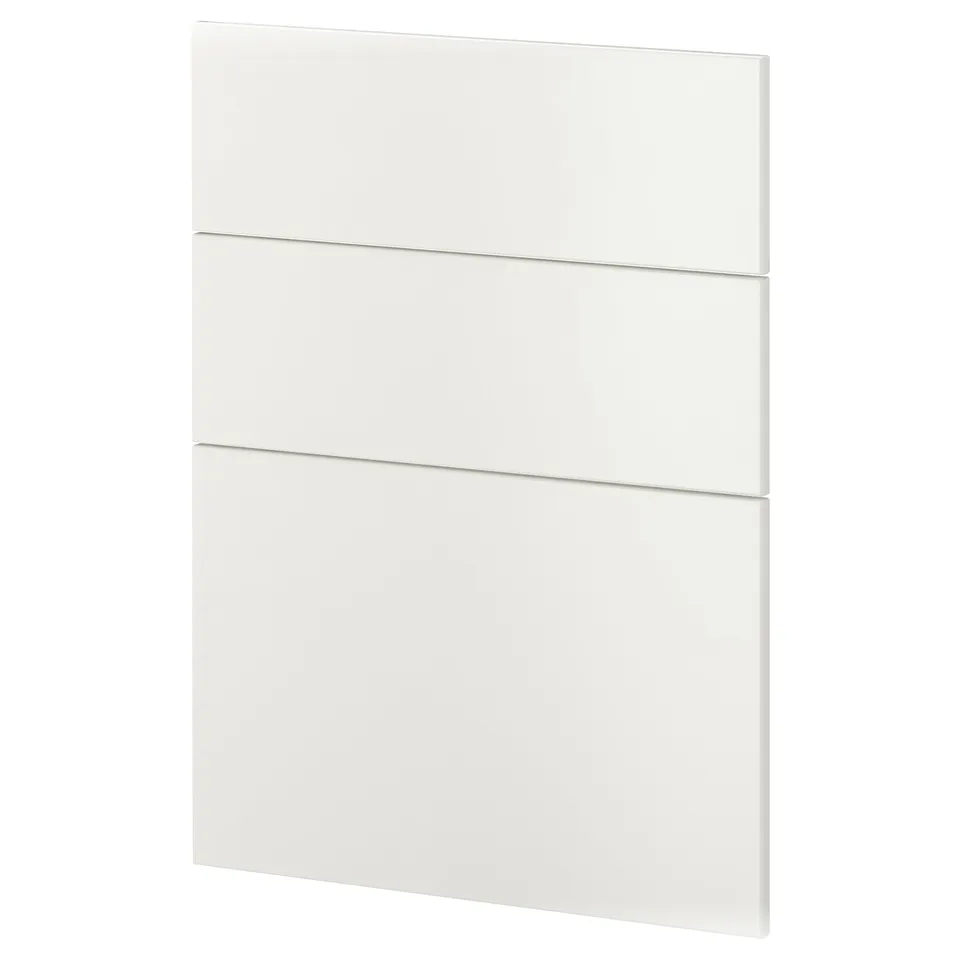 METOD kitchen cabinet in white, simple flat panel design.