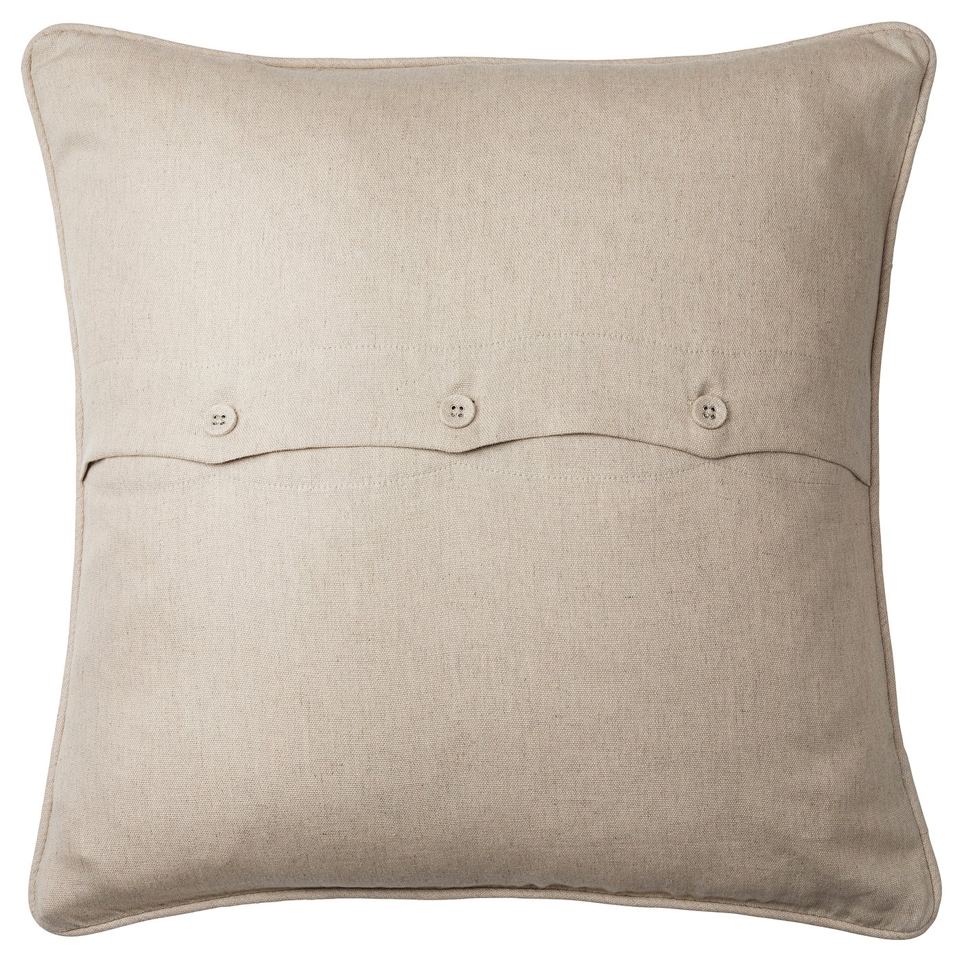 HALLONBUSKE Cushion cover, unbleached/floral pattern, 48x48 cm