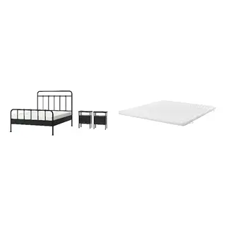 STJÄRNÖ/ÅNNFJÄLLET Bed with 8cm thick mattress, coir, foam, super firm