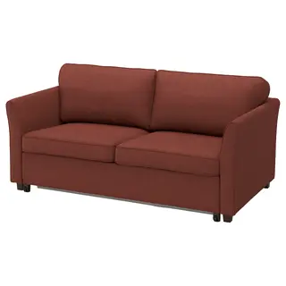 EKHOLMA 2-seat sofa-bed, Kilanda brown-red, Depth 105 x Width 189 cm
