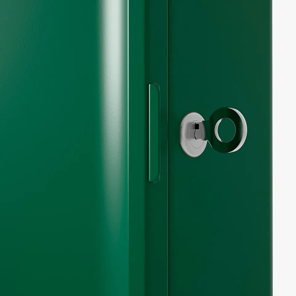 HUSBYÅN Wall cabinet, dark green, 28x11x37.5 cm