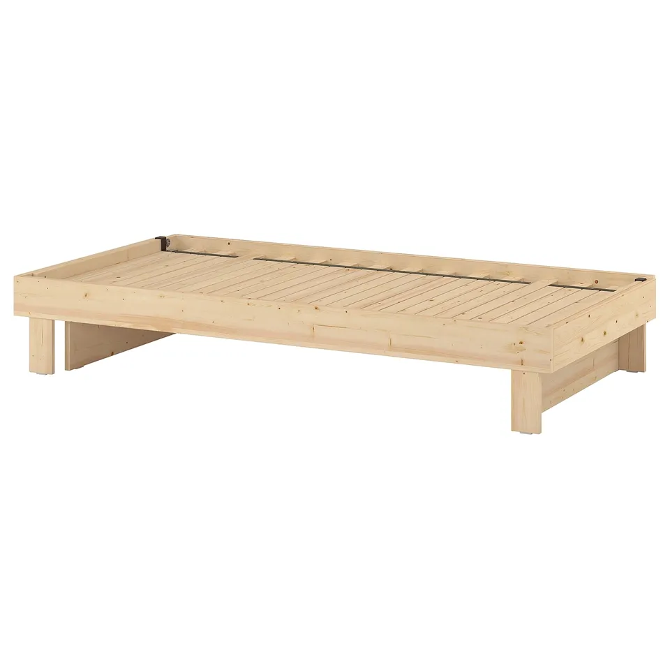 GLAMBERGET Extendable bed, pine, 80-160x200 cm