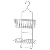 KROKFJORDEN shower hanger, two tiers, zinc plated, 24x53 cm