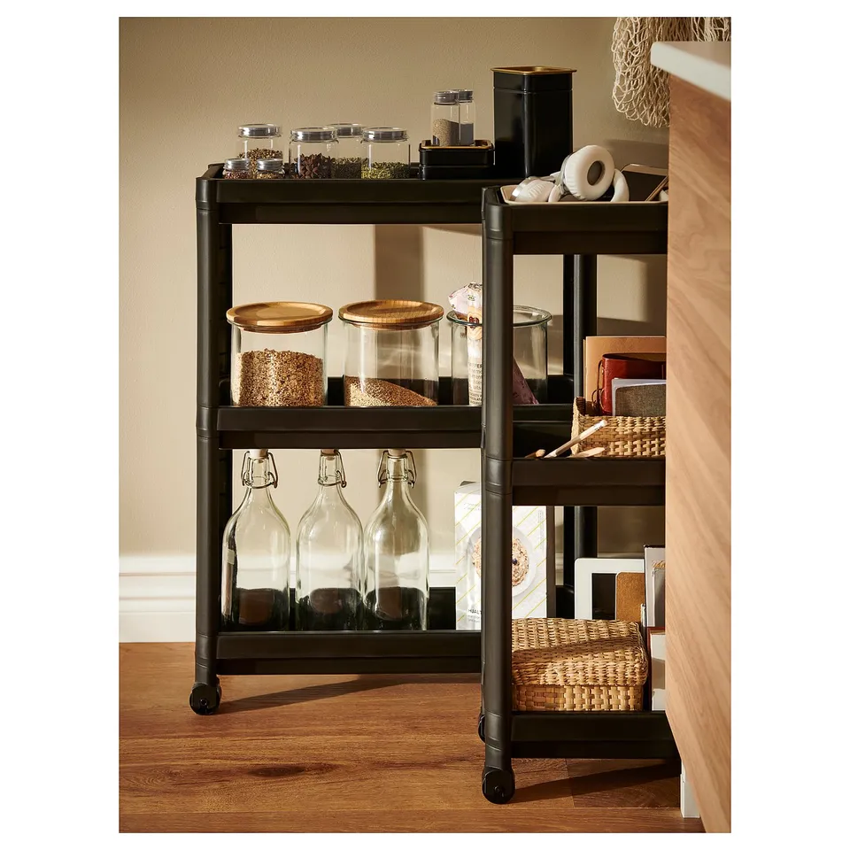 VESKEN Trolley, black, 54x18x71 cm