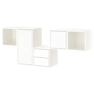EKET wall-mounted cabinet combination, white, 175x35x70 cm