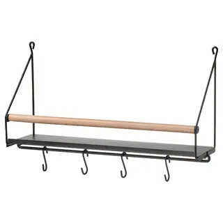 ÅKERBRUK wall organiser w hooks, Depth 12 x Height 26 x Width 42 cm