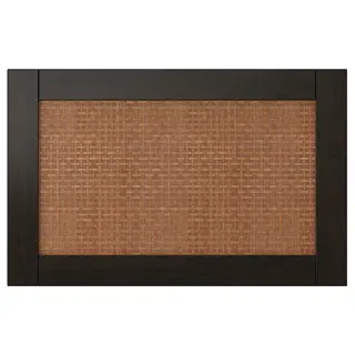 STUDSVIKEN door/drawer front, dark brown/woven poplar, 60x38 cm