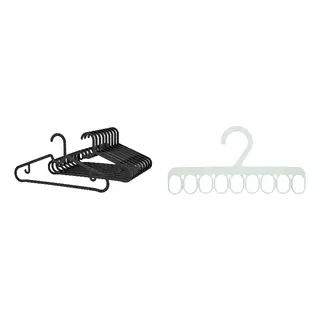 SLIBB/SPRUTTIG set: hanger + hanger with 8 grip clips