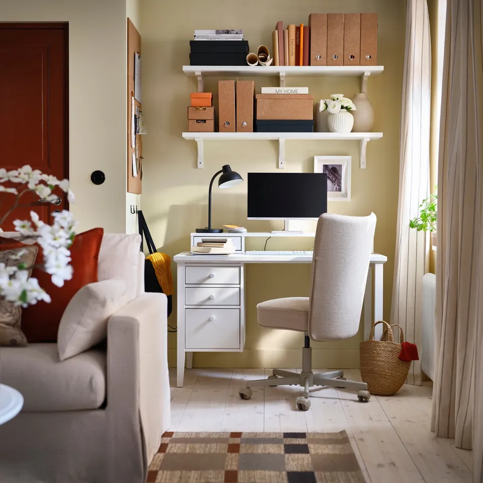 GULLABERG Desk, white, 120x65x75 cm