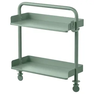 RELATERA desk top shelf, light grey-green, 40x37 cm