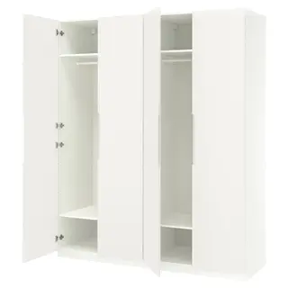 PAX / TONSTAD wardrobe combination, white/off-white, 200x60x236 cm