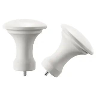 BÄCKRADULA finials, 1 pair, white, Length 8.3 cm