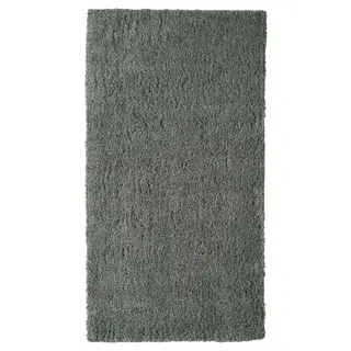 LINDKNUD rug, high pile, dark grey, Length 150 x Width 80 cm