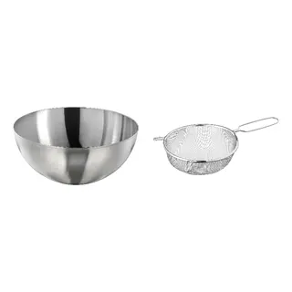 BLANDA/IDEALISK set: serving bowl + strainer