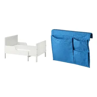 STICKAT/SUNDVIK set: ext bed frame with slatted bed base + bed pocket