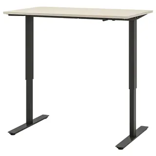 TROTTEN desk sit/stand, beige/anthracite, Depth 70 x Width 120 cm