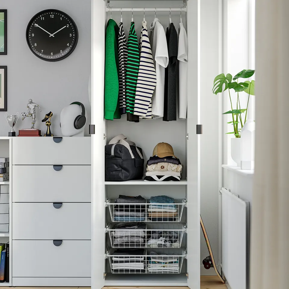 LASTARE Storage combination, white, 180x42x201 cm