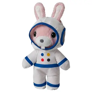 AFTONSPARV soft toy with astronaut suit, rabbit, 28 cm
