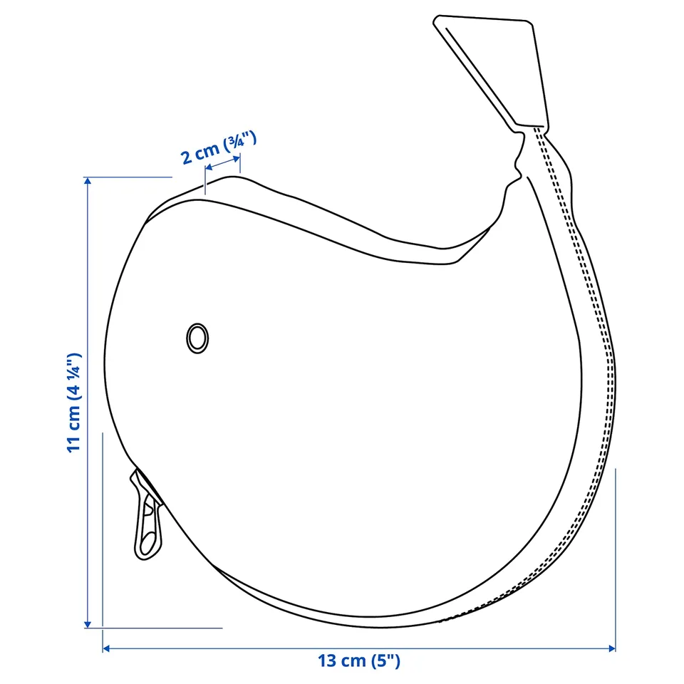Illustration with measurements for the product: ROMELSÖN.