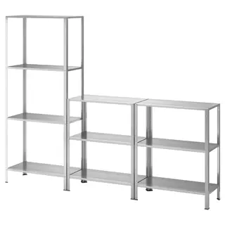 HYLLIS shelving unit in/outdoor, 180x27x74-140 cm