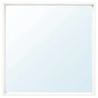 NISSEDAL mirror, white, 65x65 cm