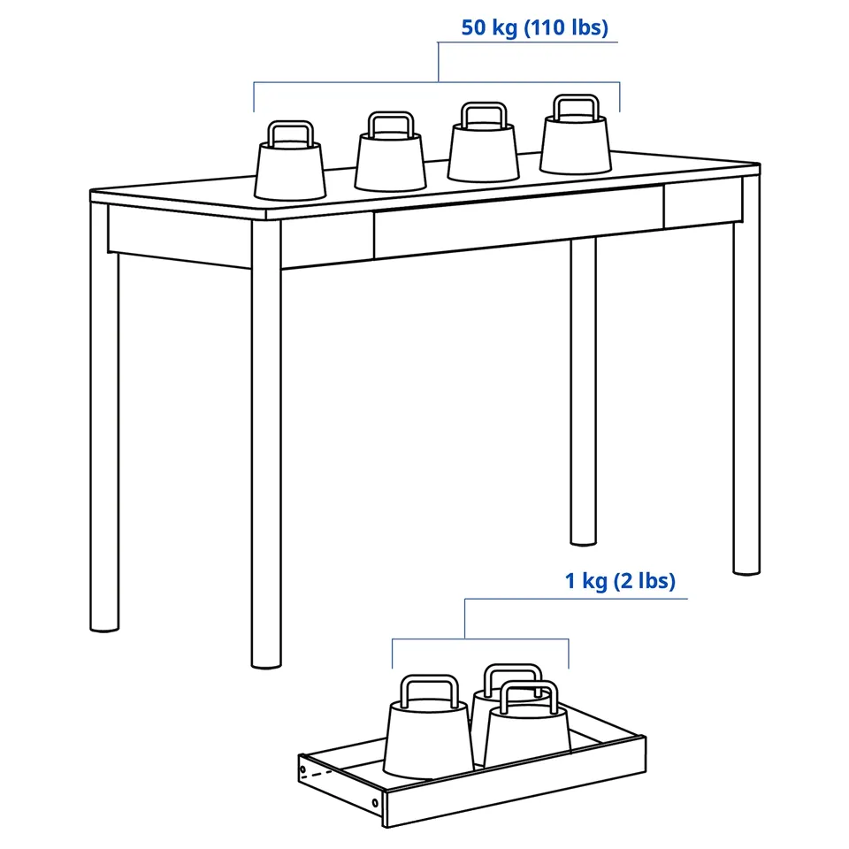 Illustration with measurements for the product: TONSTAD.