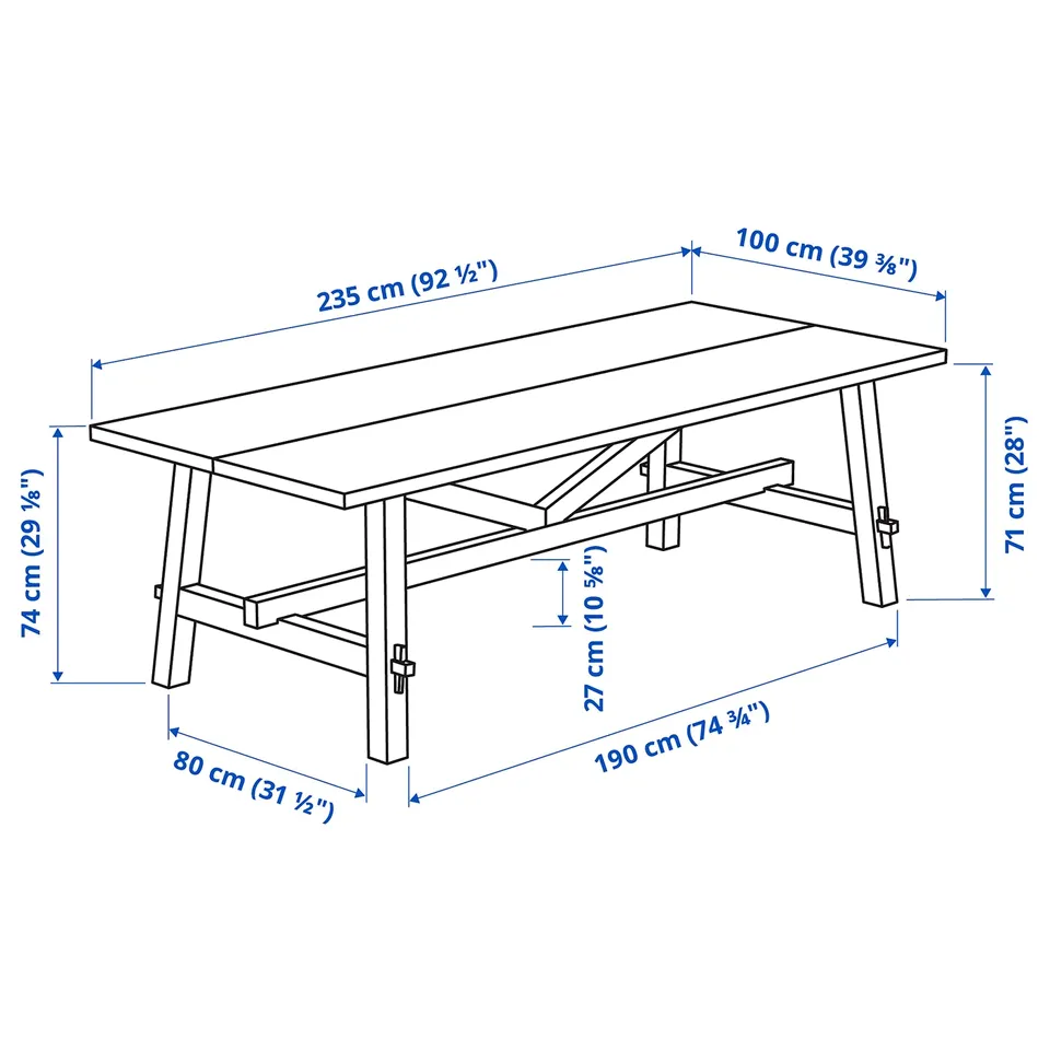 part: SKOGSTA / SKOGSTA table and 6 chairs