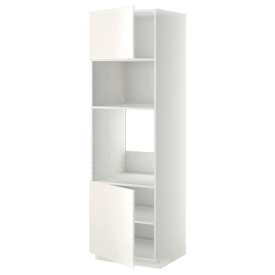 White METOD kitchen cabinet, sleek design with adjustable shelves.