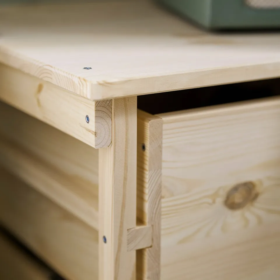 KRONÖREN Bedroom furniture, set of 3, pine
