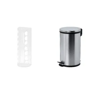 SNÖRPA/VARIERA set: pedal bin + plastic bag dispenser