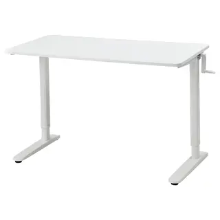 RELATERA desk sit/stand, white, 117x60 cm