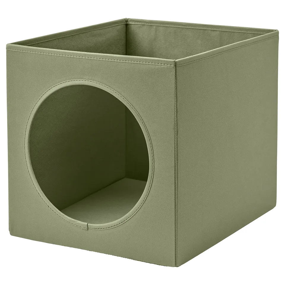 UTSÅDD Cat house, green, 33x38x33 cm
