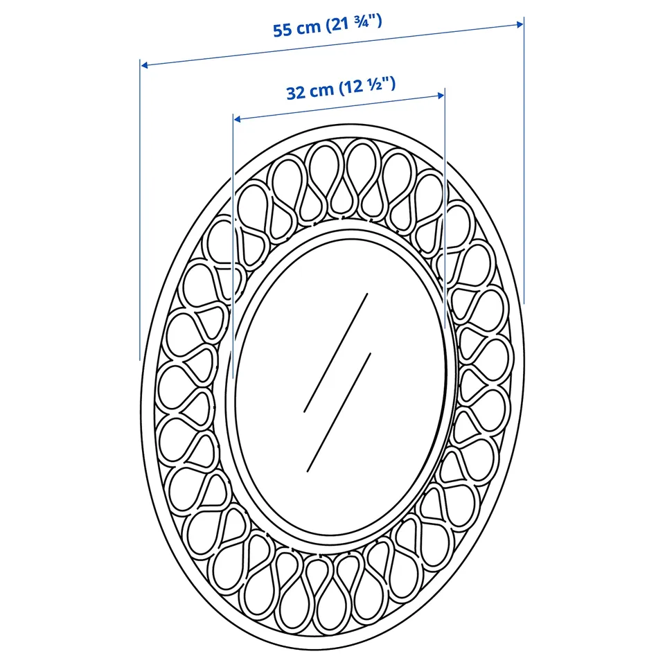 Illustration with measurements for the product: GRINSBOL.