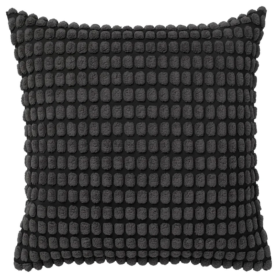 SVARTPOPPEL Cushion cover, anthracite, 65x65 cm
