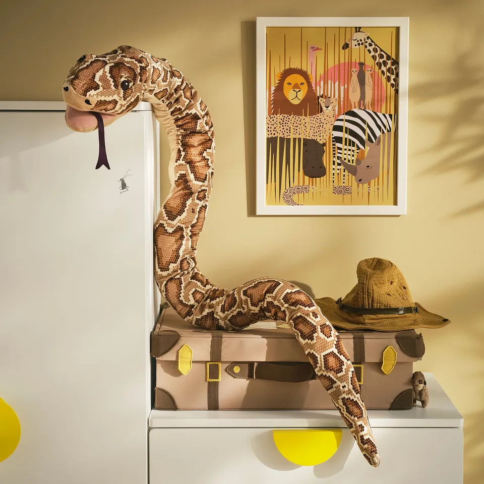 DJUNGELSKOG Glove puppet, snake/burmese python