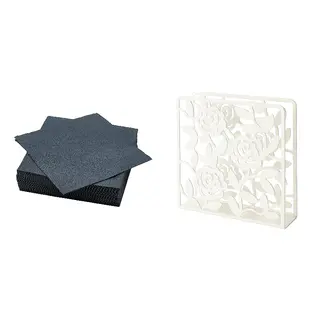 FANTASTISK/LIKSIDIG set: paper napkin + napkin holder